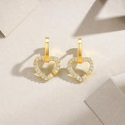 Brincos Coração Radiante