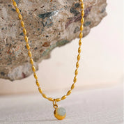 Colar Jade Em ouro 18K