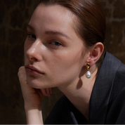 Brinco Pérola Gota em Ouro 18K