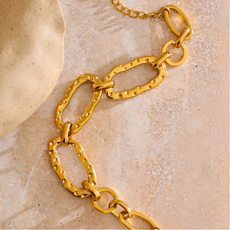 Bracelete Elo Contido em ouro 18k