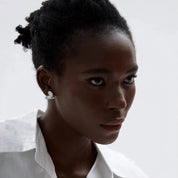 Brinco coração de pérola