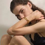 Bracelete Elo Contido em ouro 18k