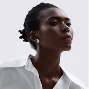 Brinco coração de pérola