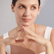 Colar Jade Em ouro 18K