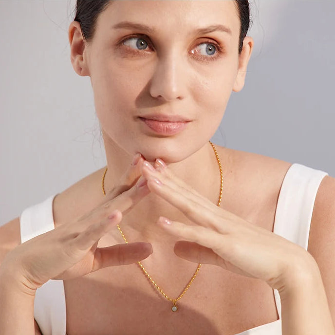 Colar Jade Em ouro 18K