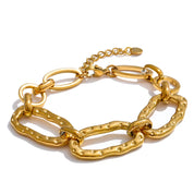 Bracelete Elo Contido em ouro 18k