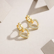 Brincos Coração Radiante